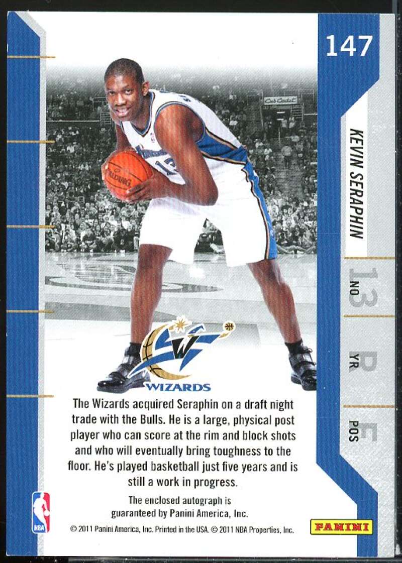 Kevin Seraphin AU Rookie Card 2010-11 Playoff Contenders Patches #147  Image 2