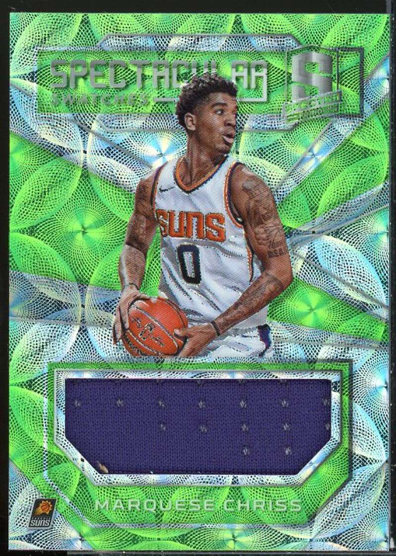 Marquese Chriss Card 2017-18 Panini Spectra Spectacular Swatches Neon Green #29  Image 1