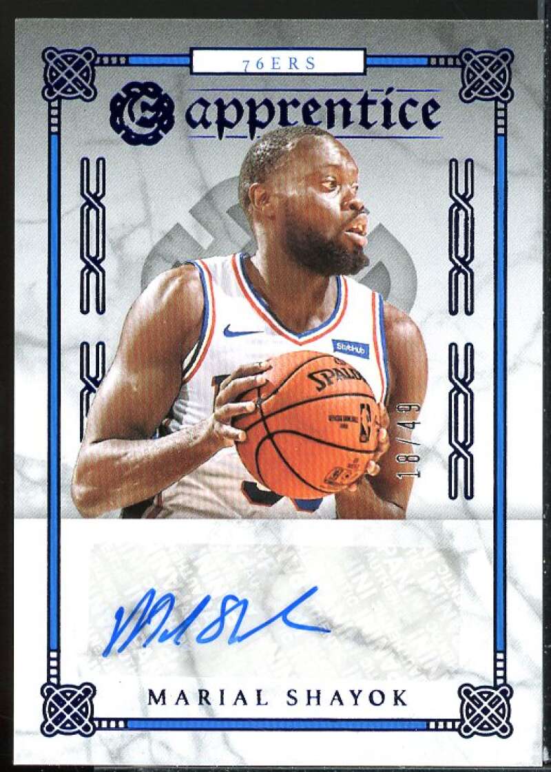 Marial Shayok Card 2019-20 Panini Chronicles Apprentice Signatures Blue #27  Image 1