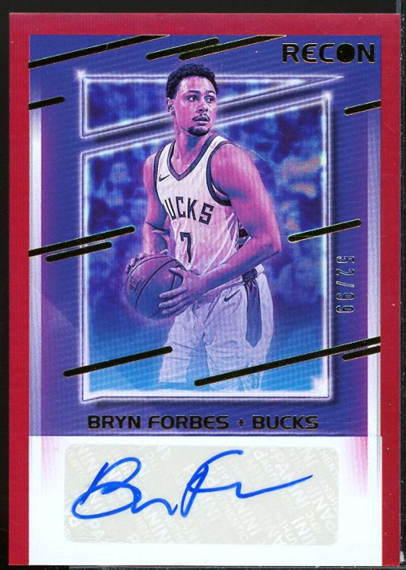 Bryn Forbes Card 2020-21 Panini Recon Recon Signatures Red #42  Image 1