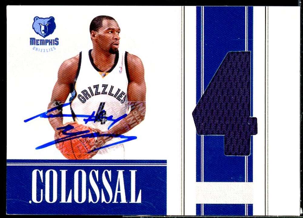 Sam Young 2009-10 National Treasures Colossal Materials Jersey Numbers AU #30  Image 1