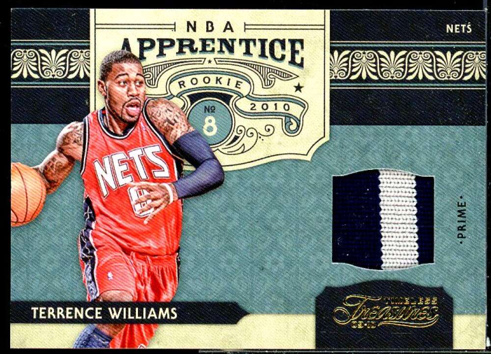 Terrence Williams 2009-10 Timeless Treasures NBA Apprentice Materials Prime #10  Image 1