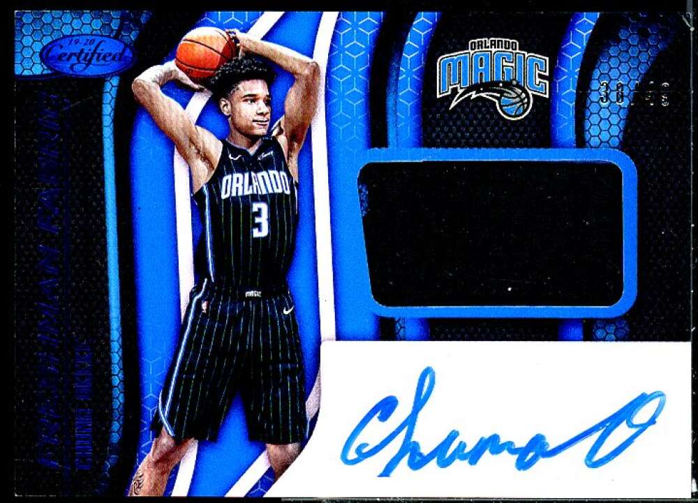 Chuma Okeke Card 2019-20 Certified Freshman Fabric Signatures Mirror Blue #8  Image 1