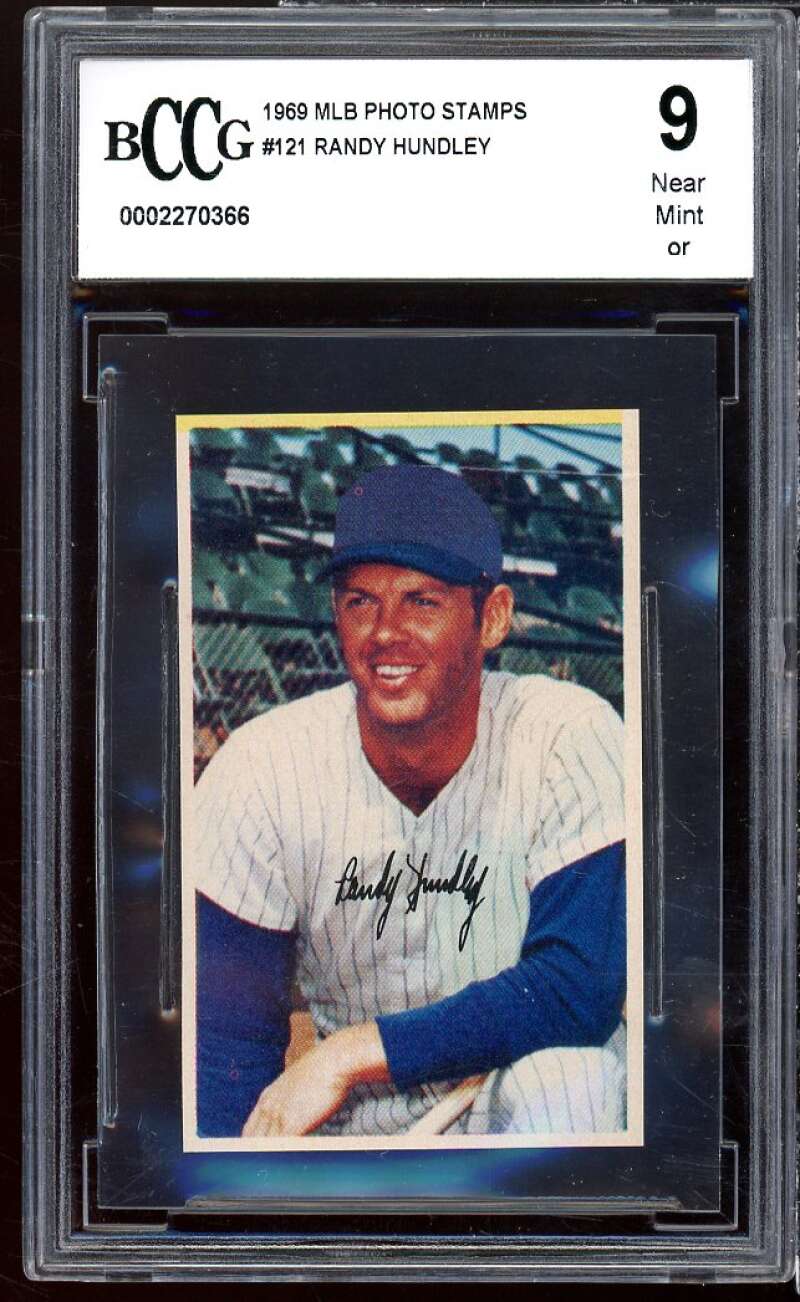 Randy Hundley 1969 MLB Photo Stamps #121 BGS BCCG 9 Image 1