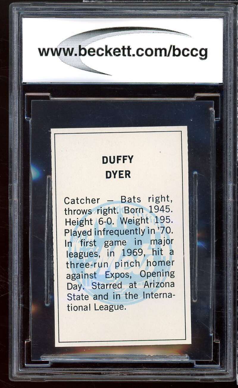 Duffy Dyer 1969 MLB Photo Stamps #2150 BGS BCCG 9 Image 2