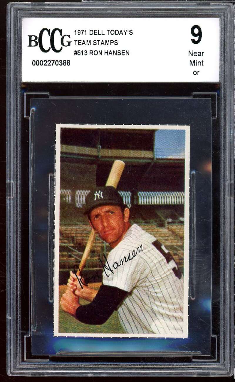 Ron Hansen 1969 MLB Photo Stamps #513 BGS BCCG 9 Image 1