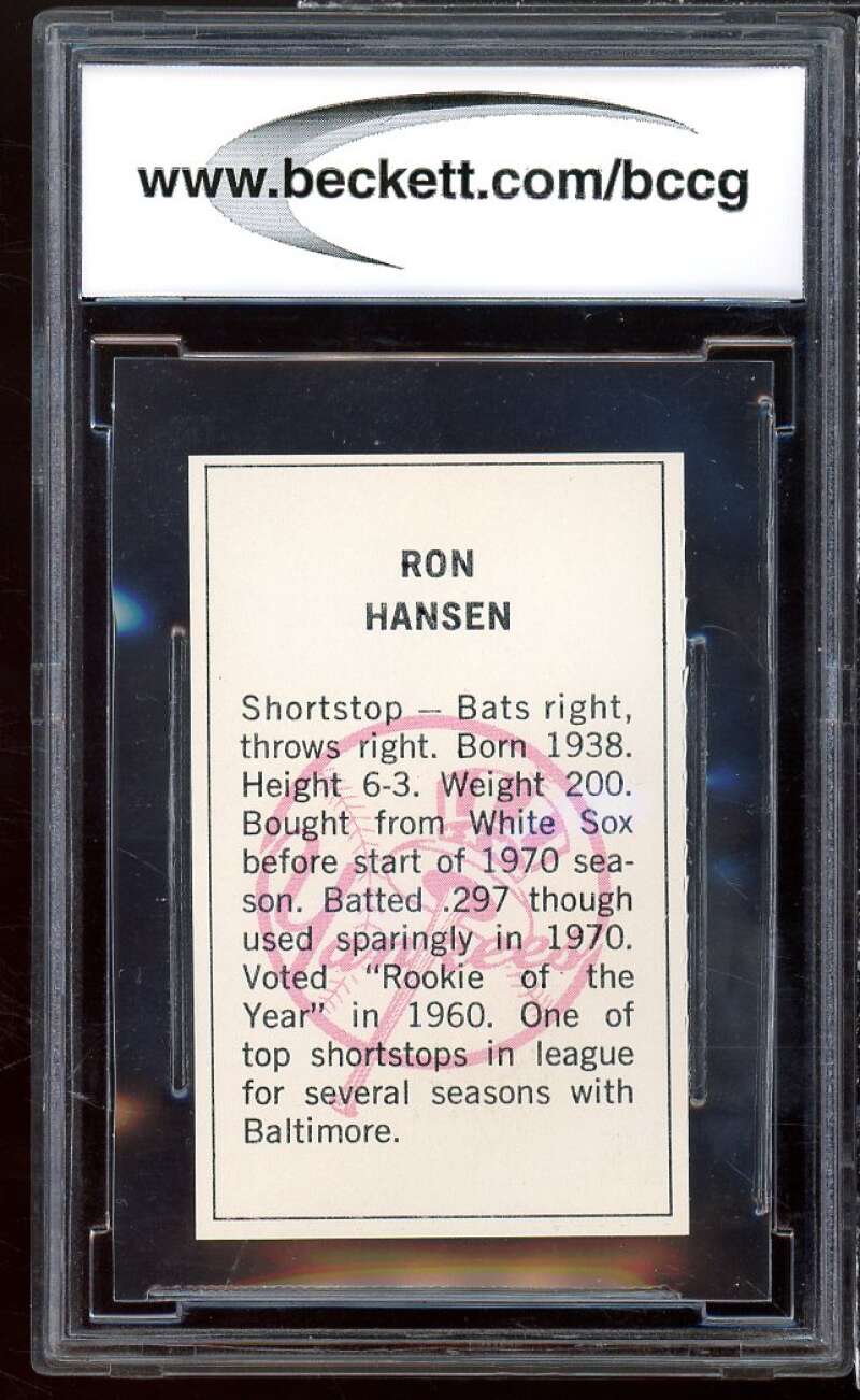 Ron Hansen 1969 MLB Photo Stamps #513 BGS BCCG 9 Image 2