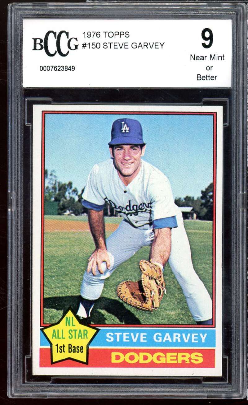 Steve Garvey Card 1976 Topps #150 BGS BCCG 9 Image 1