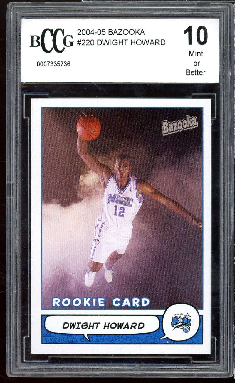 Dwight Howard Rookie Card 2004-05 Bazooka #220 BGS BCCG 10 Image 1