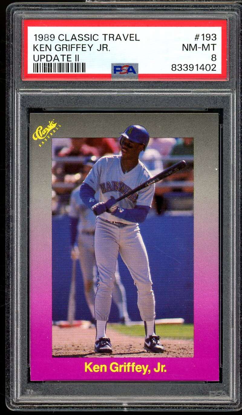 Ken Griffey Jr. Rookie Card 1989 Classic Travel #193 PSA 8 Image 1