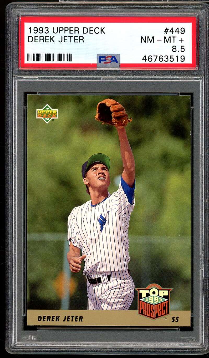 Derek Jeter Rookie Card 1993 Upper Deck #449 PSA 8.5 Image 1