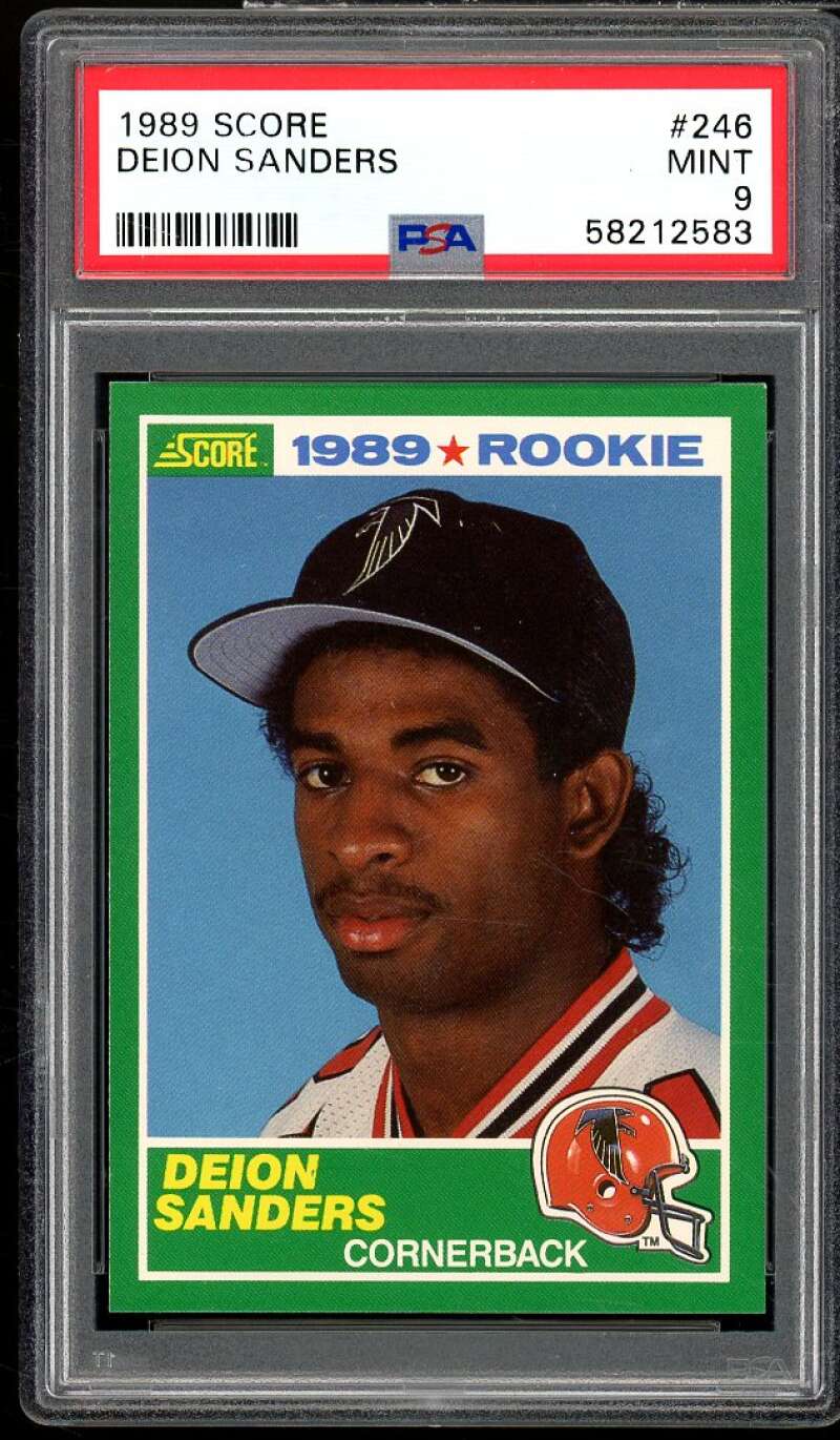 Deion Sanders Rookie Card 1989 Score #246 PSA 9 Image 1