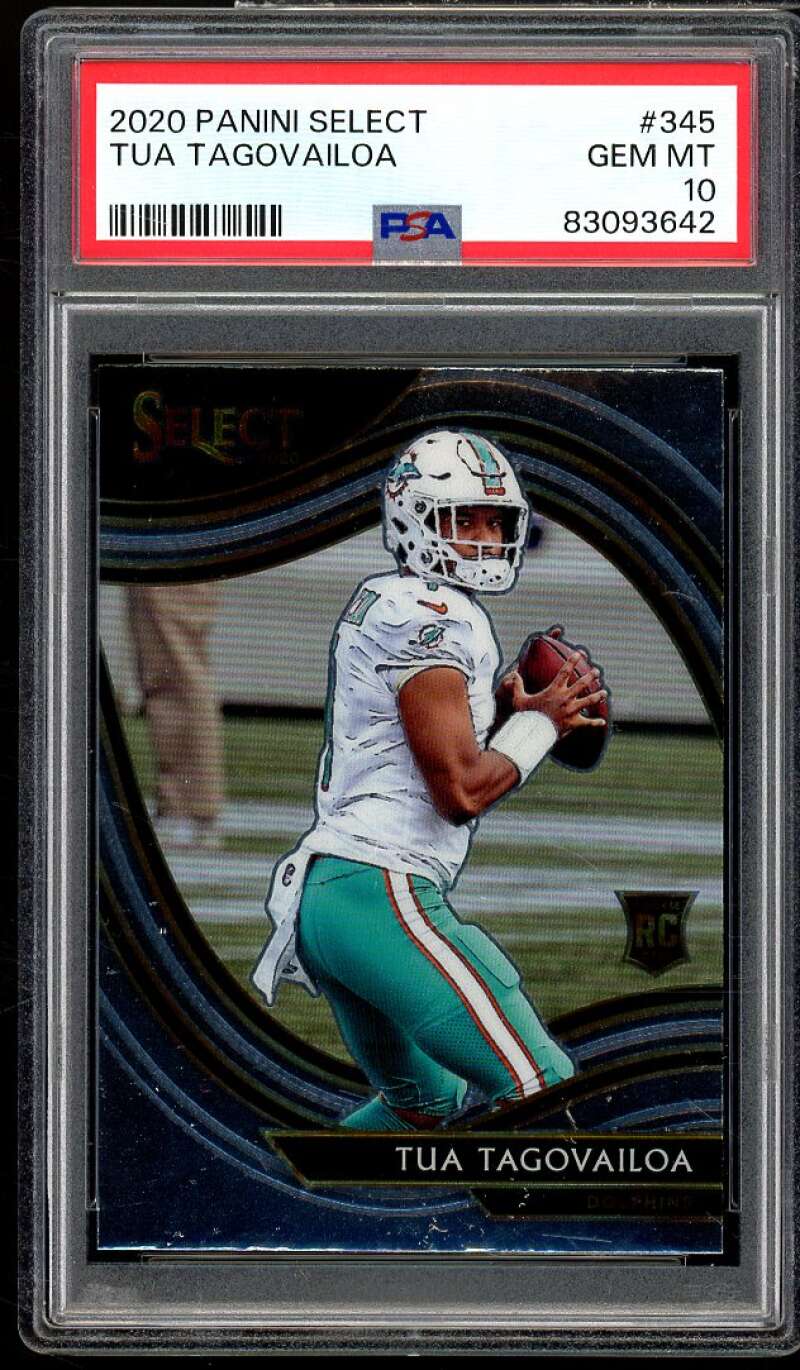 Tua Tagovailoa Rookie Card 2020 Panini Select #345 PSA 10 Image 1