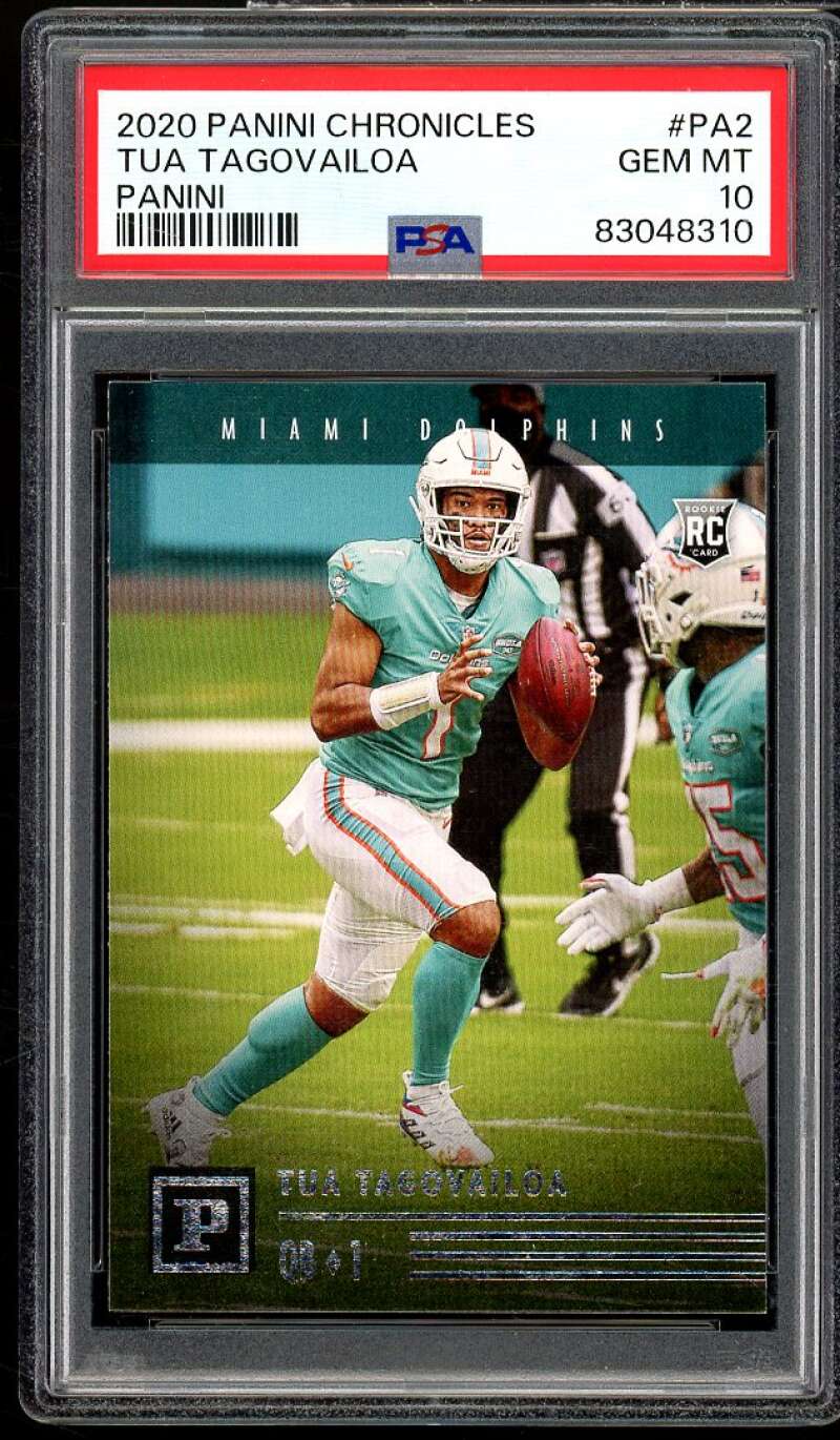 Tua Tagovailoa Rookie Card 2020 Panini Chronicles Panini #PA2 PSA 10 Image 1