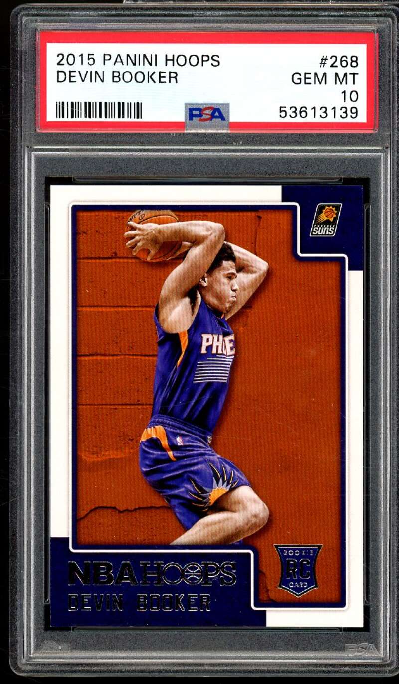 Devin Booker Rookie Card 2015-16 Panini Hoops #268 PSA 10 Image 1