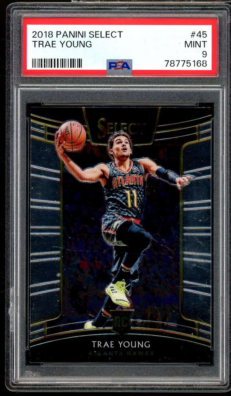 Trae Young Rookie Card 2018-19 Panini Select #45 PSA 9 Image 1