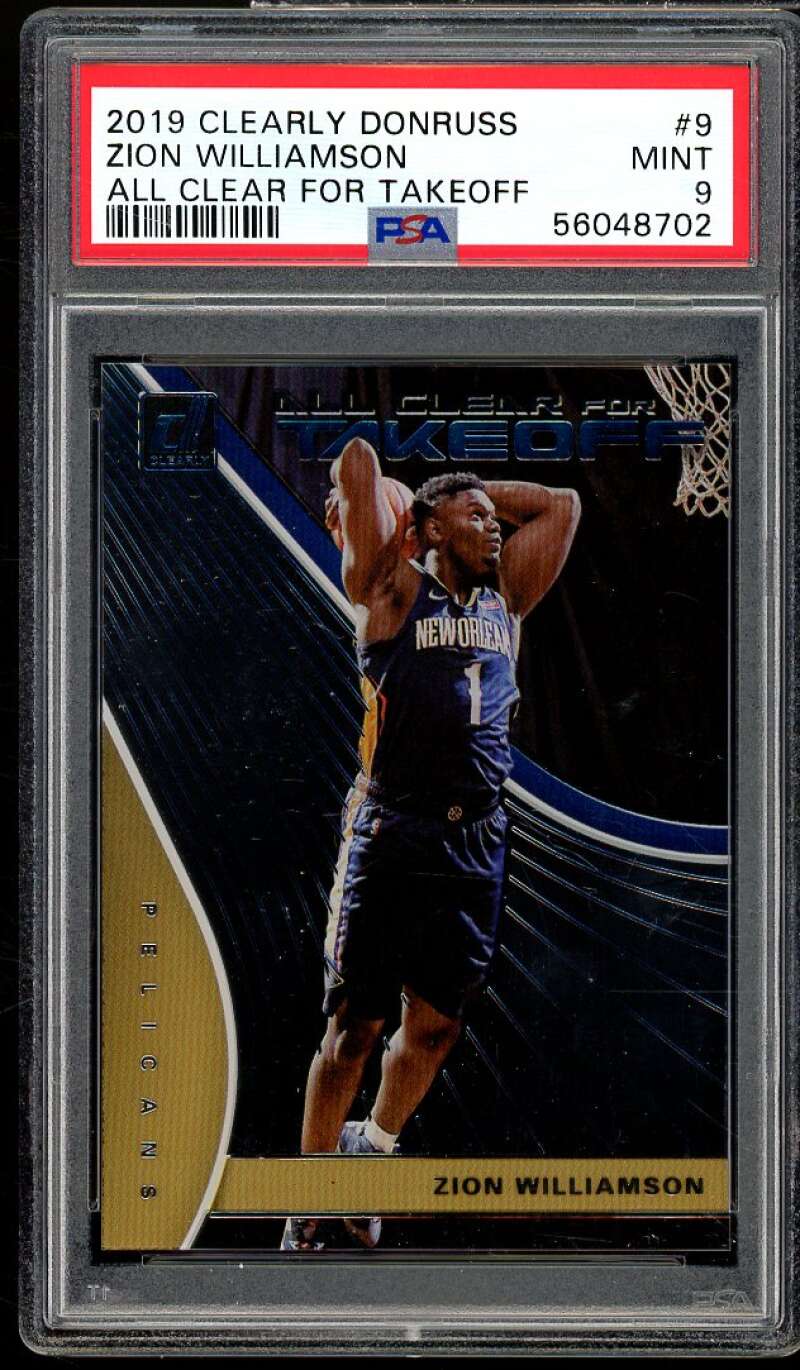 Zion Williamson Rookie 2019-20 Clearly Donruss All Clear For Takeoff #9 PSA 9 Image 1