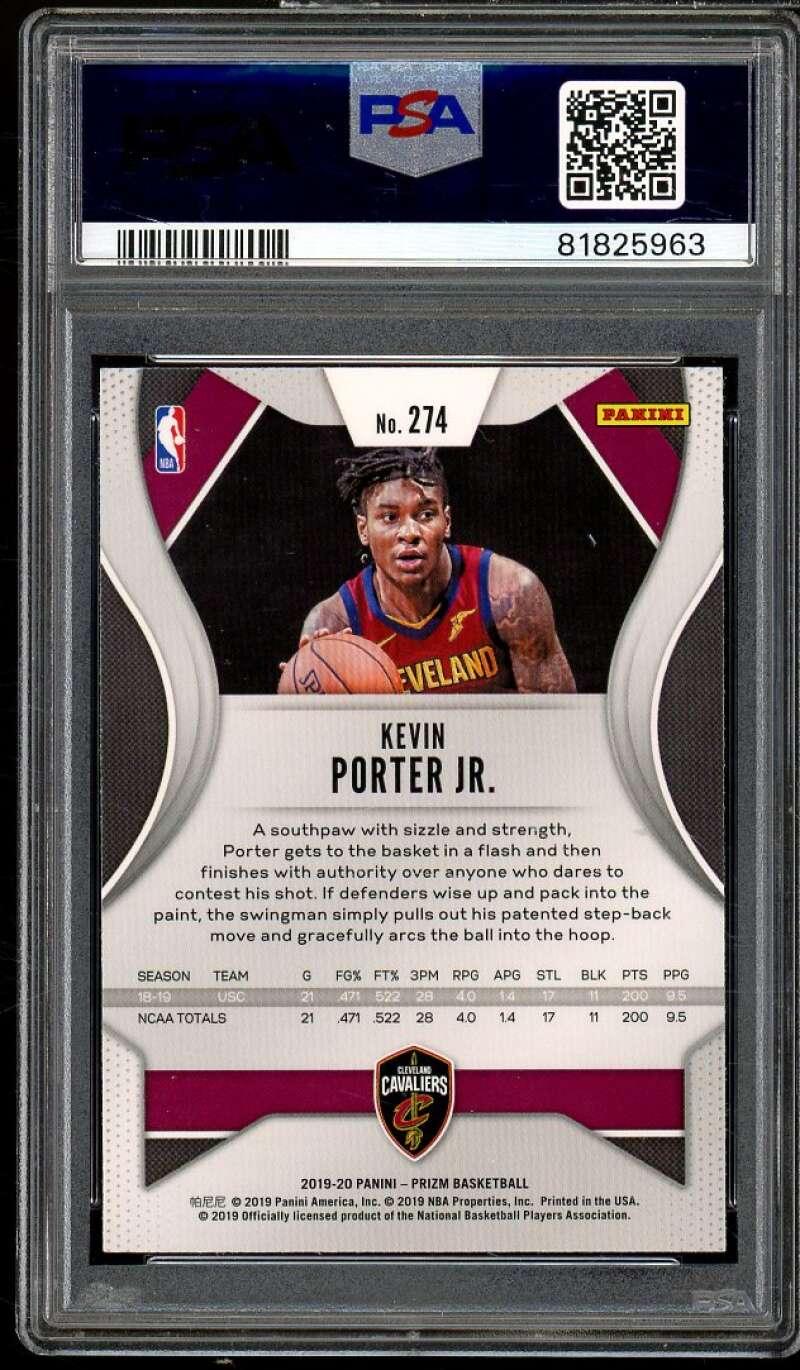 Kevin Porter Jr. Rookie Card 2019-20 Panini Prizm #274 PSA 10 Image 2