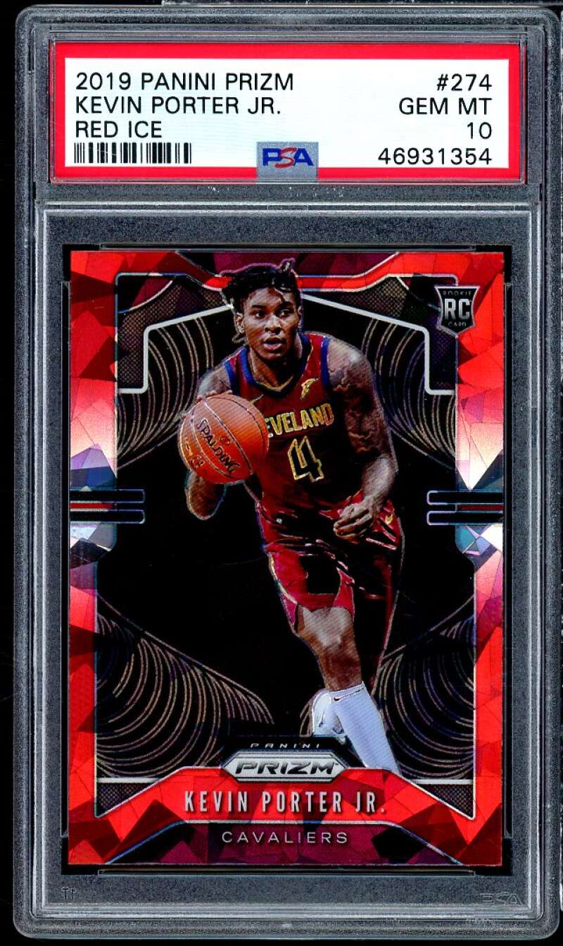 Kevin Porter Jr. Rookie Card 2019-20 Panini Prizm Red Ice #274 PSA 10 Image 1