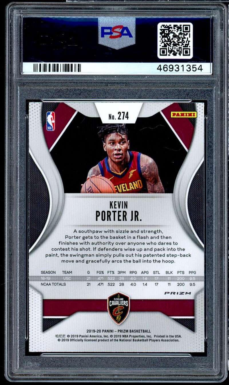 Kevin Porter Jr. Rookie Card 2019-20 Panini Prizm Red Ice #274 PSA 10 Image 2