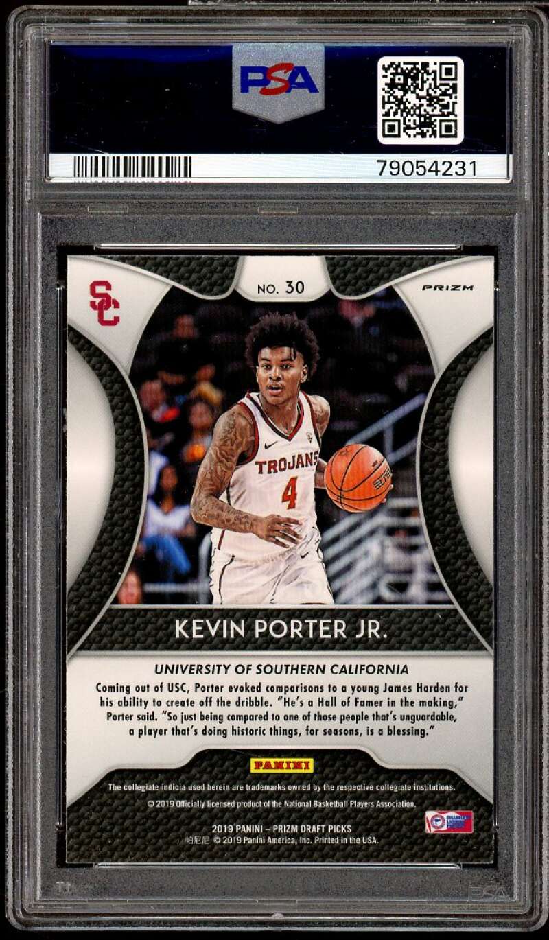 Kevin Porter Jr. Rookie Card 2019-20 Panini Prizm DP Silver Prizm #30 PSA 10 Image 2