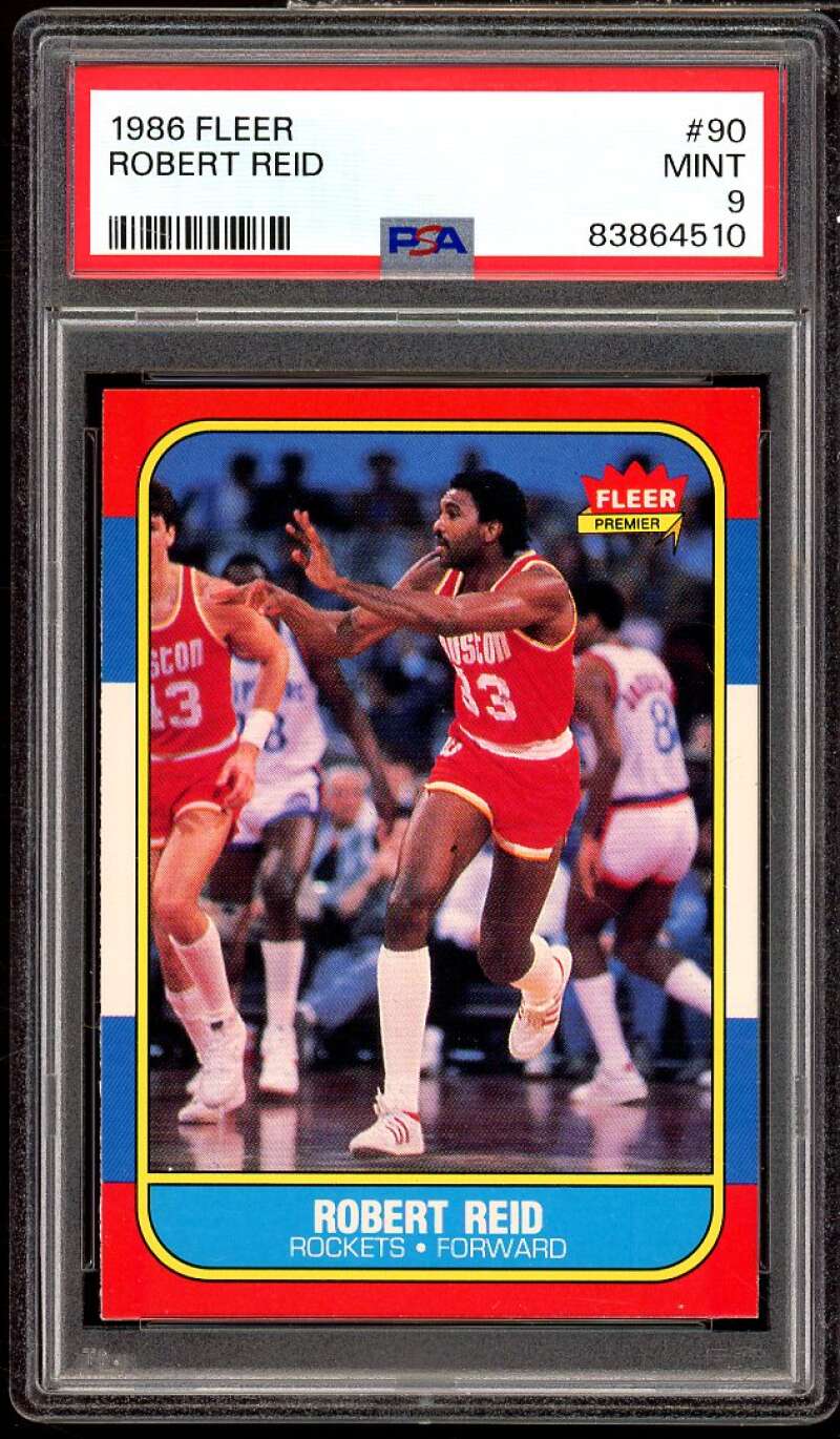 Robert Reid Card 1986-87 Fleer #90 PSA 9 Image 1