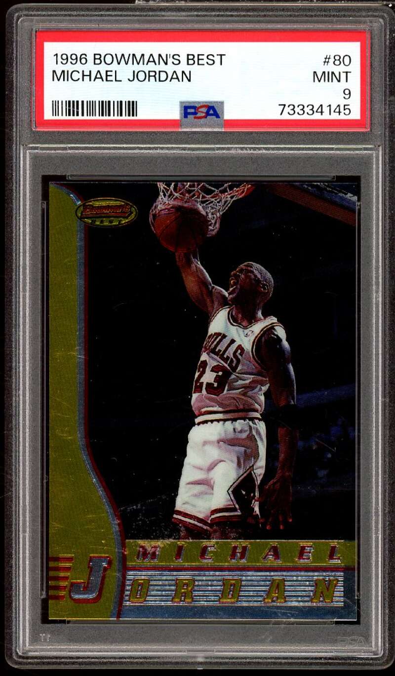 Michael Jordan Card 1996-97 Bowman's Best #80 PSA 9 (LOOK) Image 1