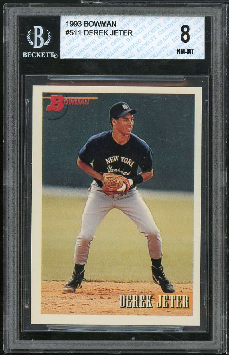 Derek Jeter Rookie Card 1993 Bowman #511 BGS 8 (7.5 9 9 8.5) Image 1