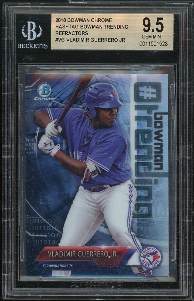 Vladimir Guerrero Jr Rookie 2018 Bowman Chrome Trending Refractor #VG BGS 9.5 Image 1