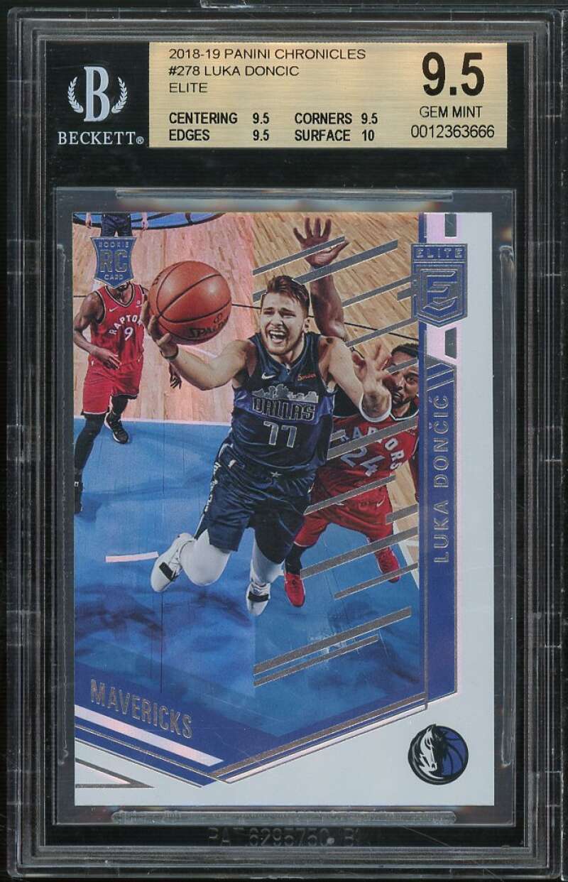 Luka Doncic Rookie Card 2018-19 Panini Chronicles #278 BGS 9.5 (9.5 9.5 9.5 9.5) Image 1