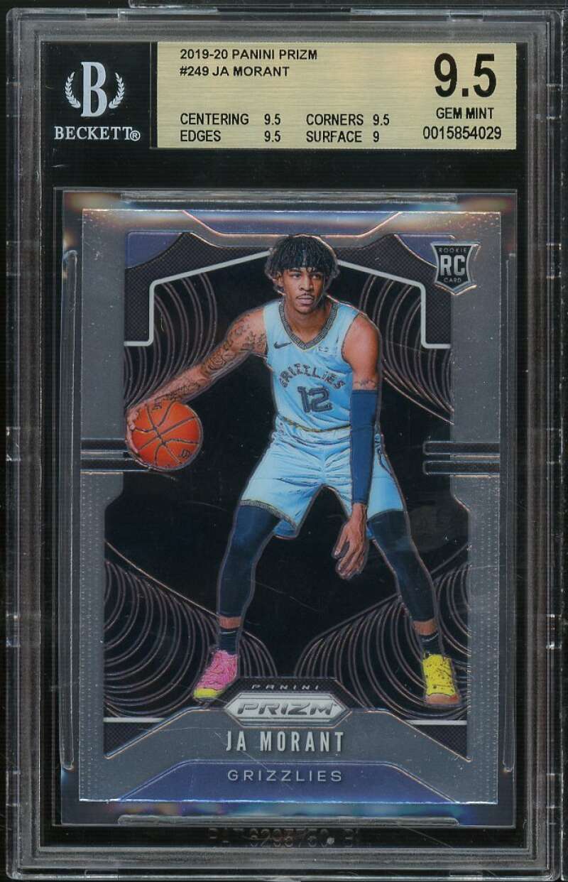 Ja Morant Rookie Card 2019-20 Panini #249 BGS 9.5 (9.5 9.5 9.5 9) Image 1