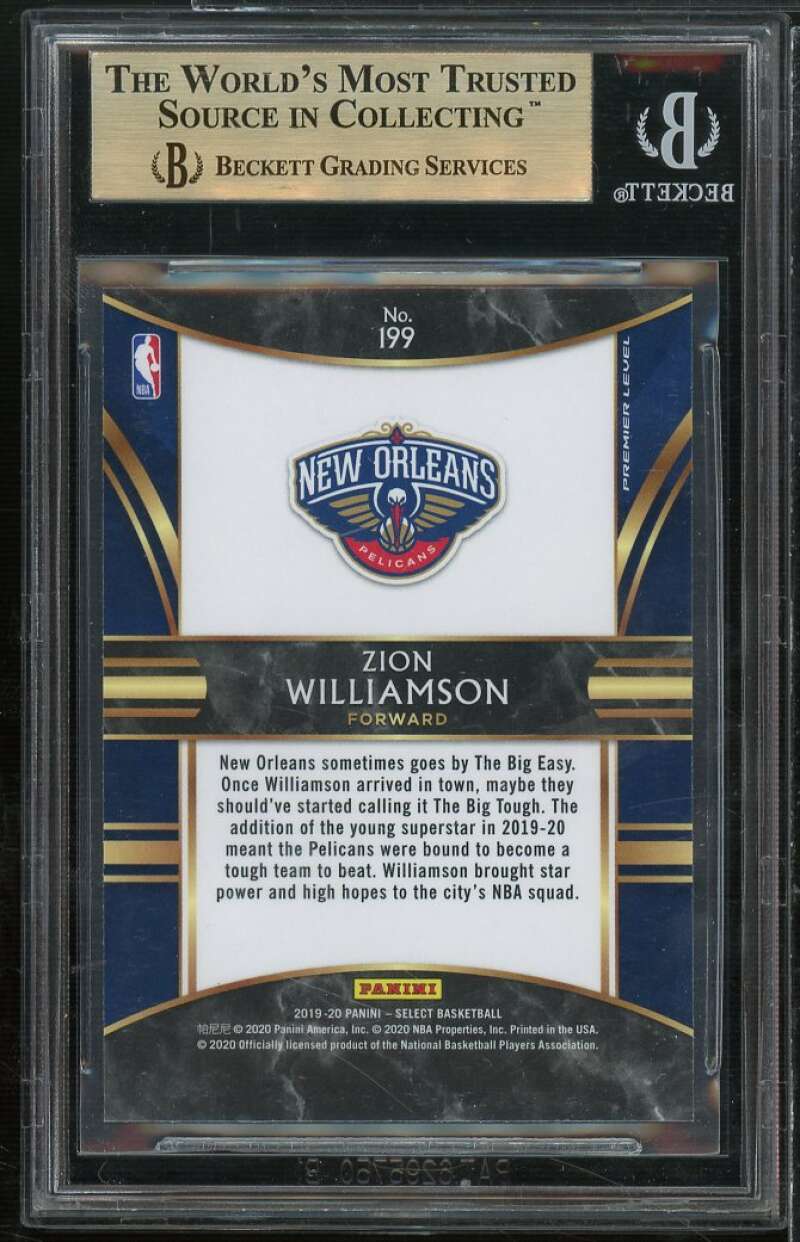 Zion Williamson Rookie Card 2019-20 Select #199 BGS 9.5 (9 9.5 9.5 9.5) Image 2