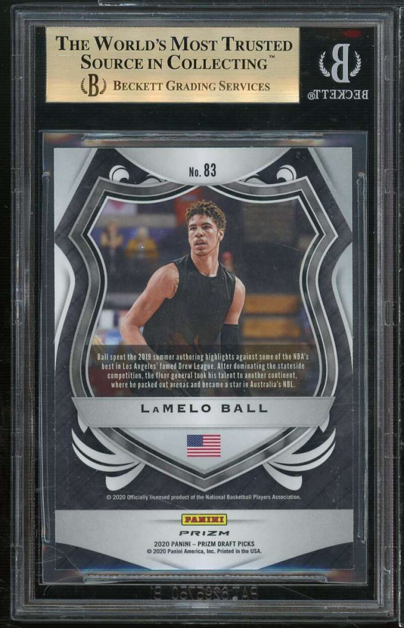 LaMelo Ball Rookie Card 2020-21 Panini Prizm DP Prizms Pink Ice #53 BGS 9.5 Image 2