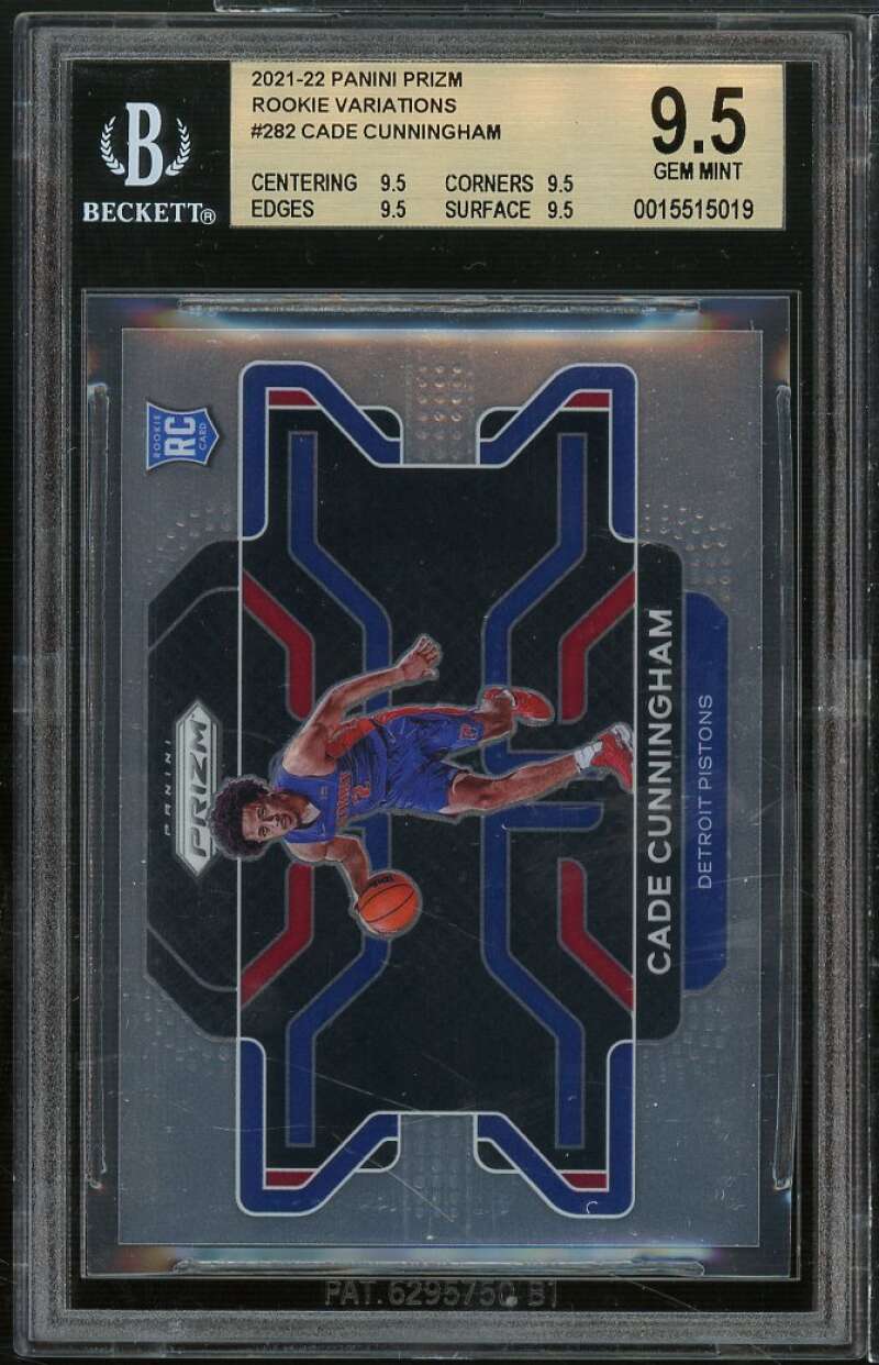 Cade Cunningham Rookie Card 2021-22 Panini Prizm Rookie Variaions #282 BGS 9.5 Image 1