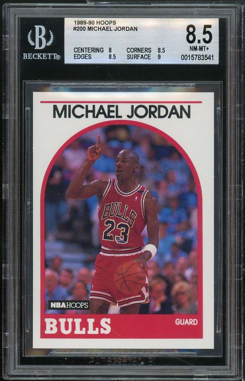 Michael Jordan Card 1989-90 Hoops #200 BGS 8.5 (8 8.5 8.5 9) Image 1