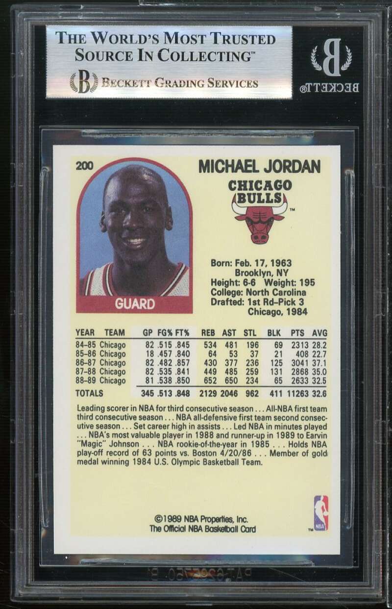 Michael Jordan Card 1989-90 Hoops #200 BGS 8.5 (8.5 8.5 8.5 9) Image 2