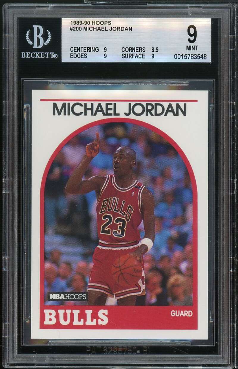 Michael Jordan Card 1989-90 Hoops #200 BGS 9 (9 8.5 9 9) Image 1