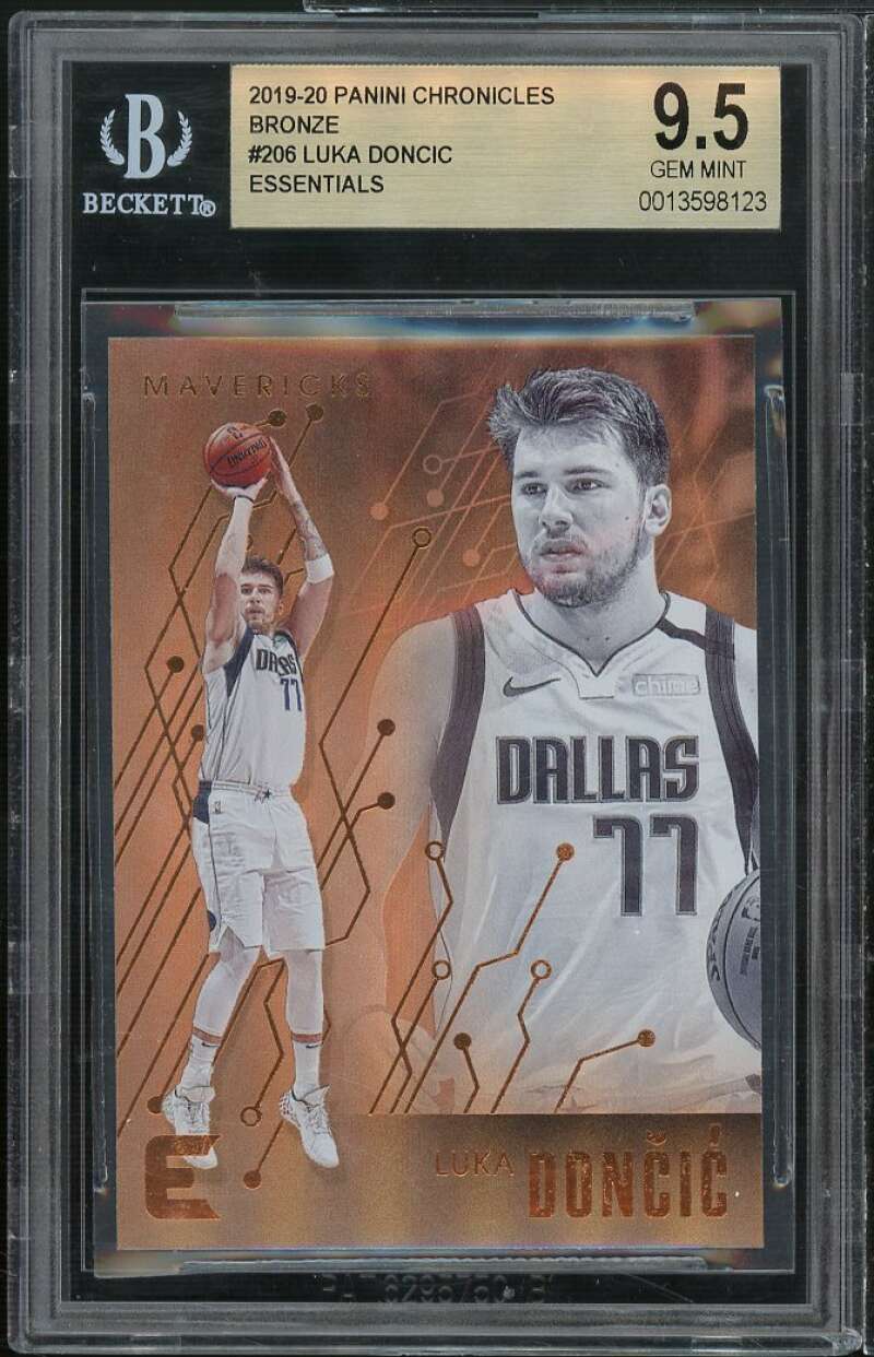 Luka Doncic Card 2019-20 Panini Chronicles Bronze Essentials #206 BGS 9.5 Image 1