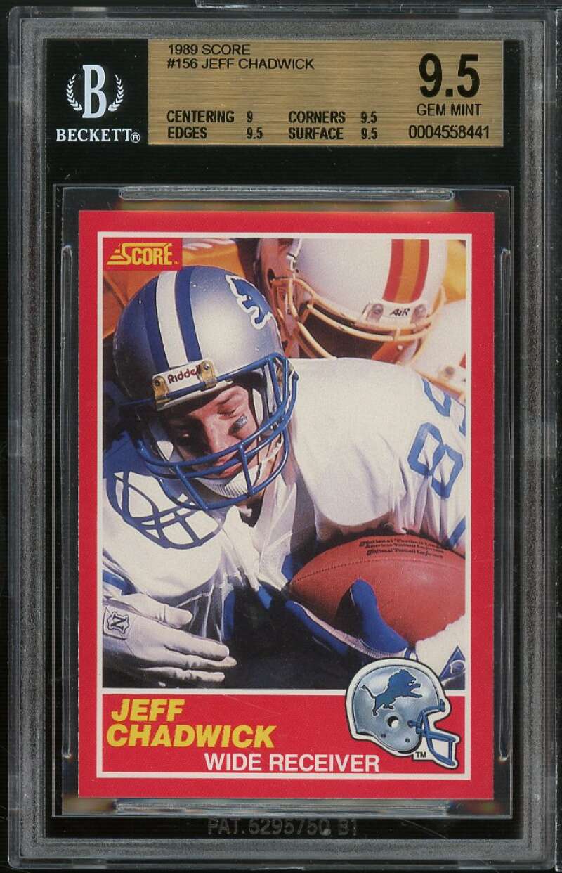 Jeff Chadwick Card 1989 Score #156 BGS 9.5 (9 9.5 9.5 9.5) Image 1