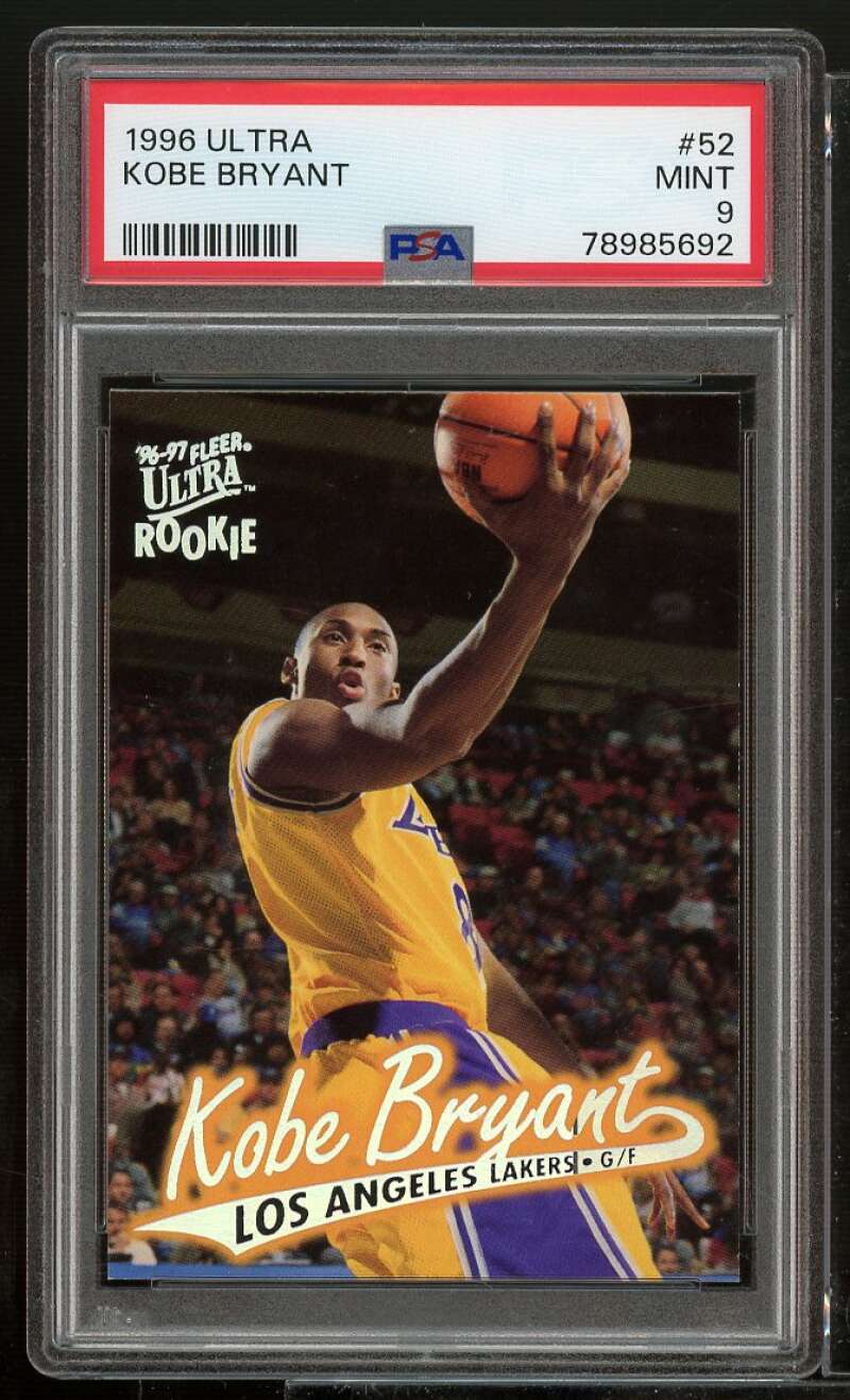 Kobe Bryant Rookie Card 1996-97 Ultra #52 PSA 9 Image 1