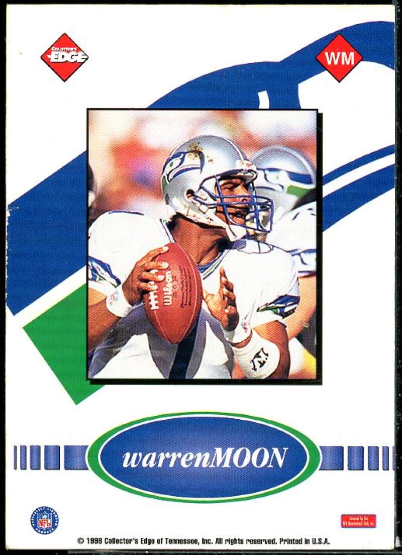 Warren Moon Card 1999 Collector's Edge Fury Game Ball #WM  Image 2