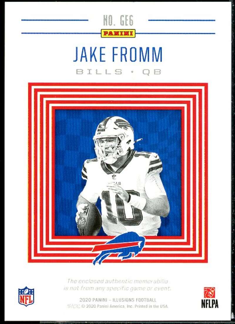 Jake Fromm Rookie Card 2020 Panini Illusions Great Expectations Relics #6  Image 2