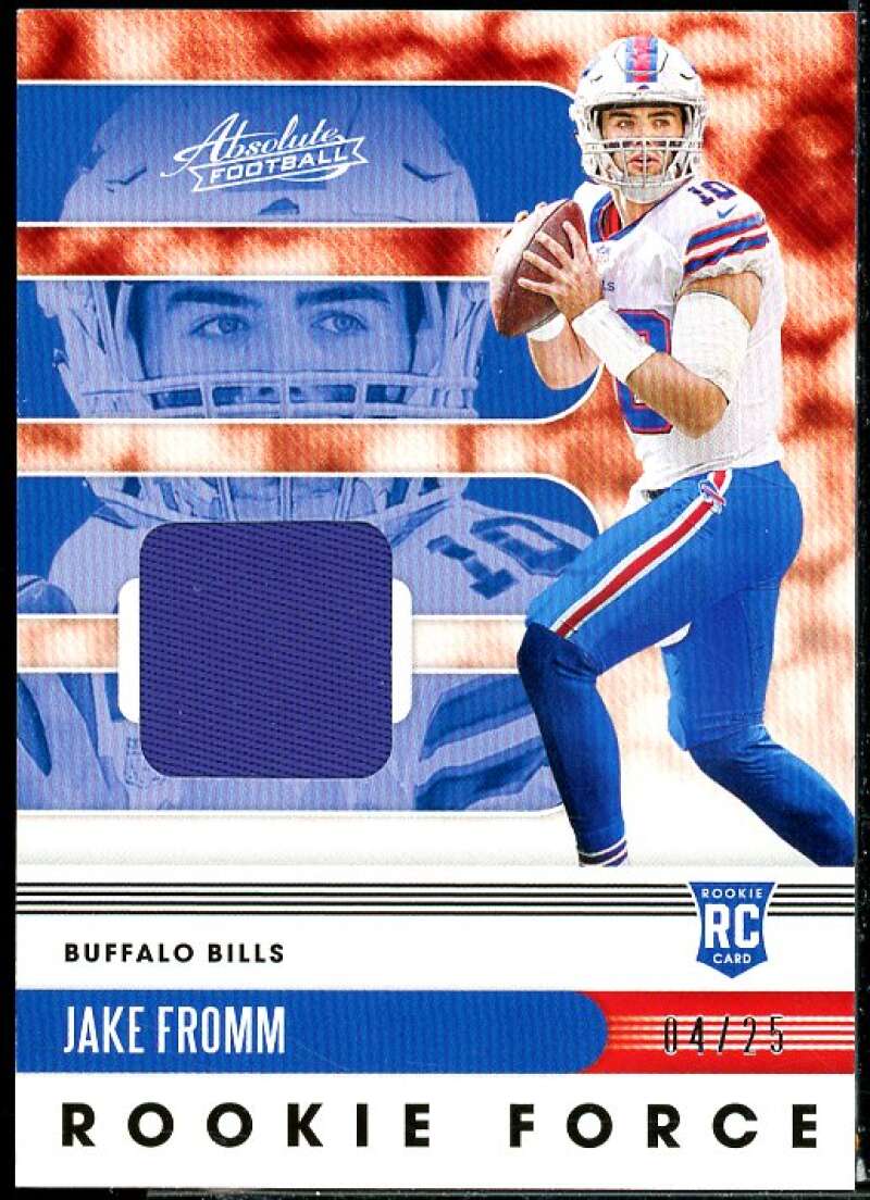 Jake Fromm Rookie Card 2020 Absolute Rookie Force Jerseys Prime #5  Image 1