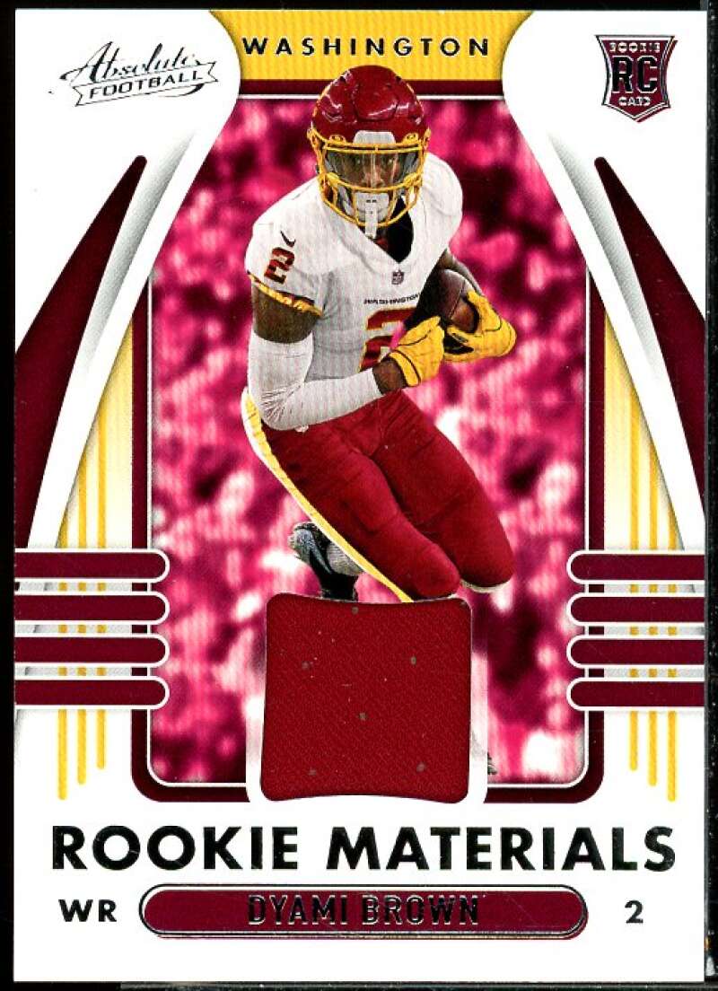 Dyami Brown Rookie Card 2021 Absolute Absolute Rookie Materials #9  Image 1