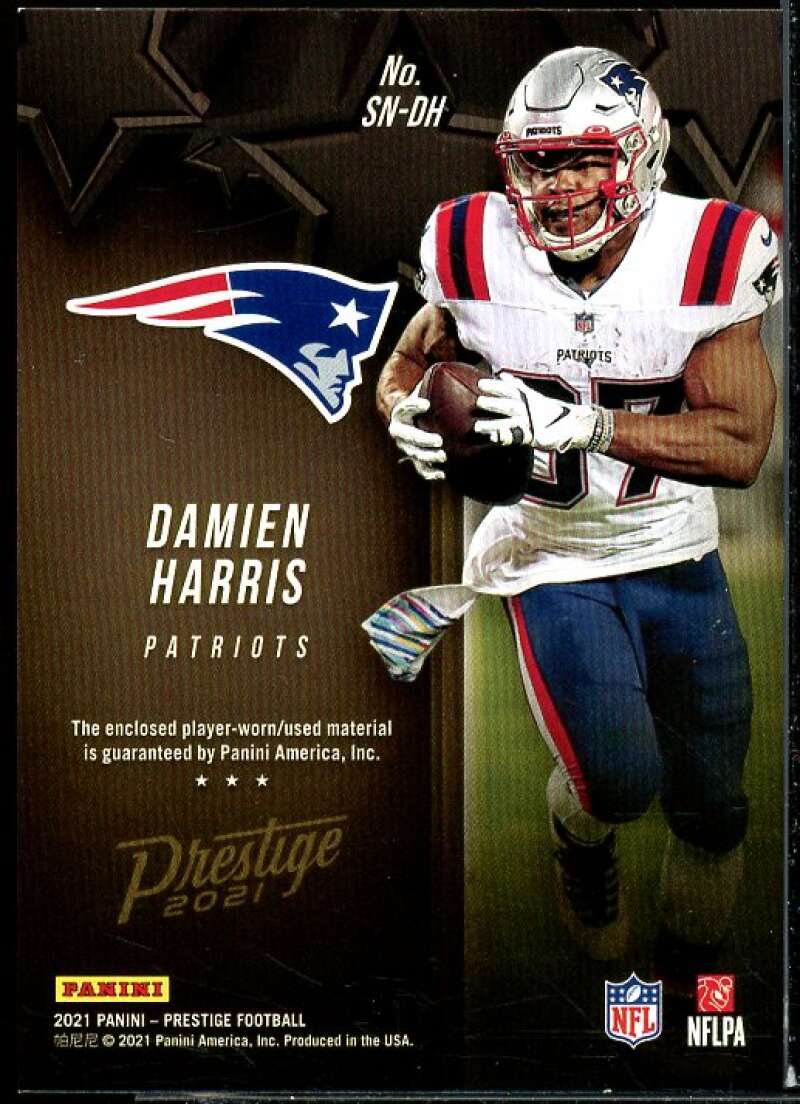 Damien Harris Card 2021 Prestige Stars of the NFL Jerseys #28  Image 2