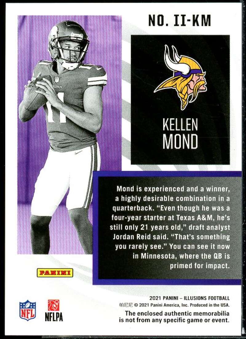 Kellen Mond Rookie Card 2021 Panini Illusions Instant Impact Jerseys #21  Image 2