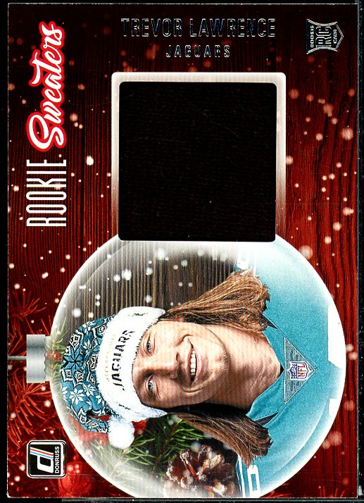 Trevor Lawrence Rookie Card 2021 Donruss Rookie Holiday Sweater #1  Image 1
