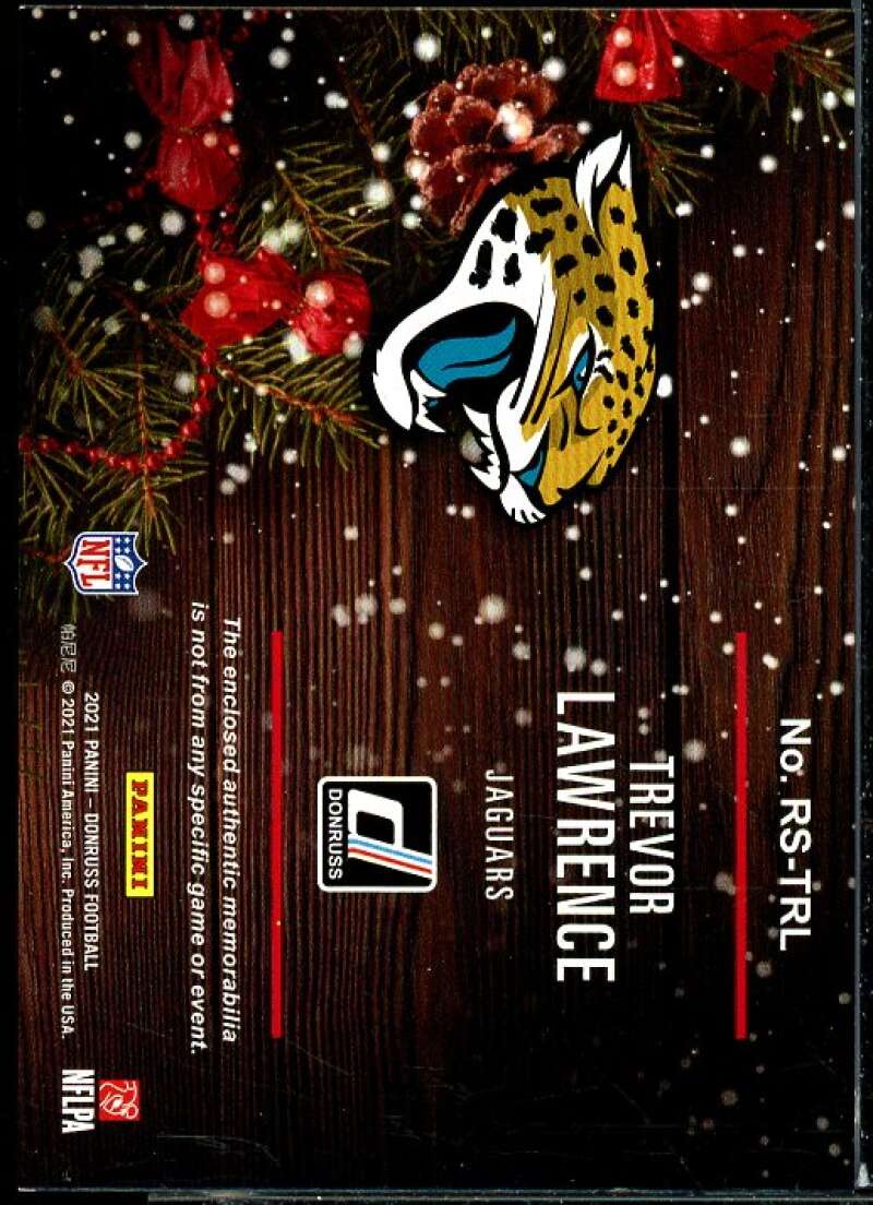 Trevor Lawrence Rookie Card 2021 Donruss Rookie Holiday Sweater #1  Image 2