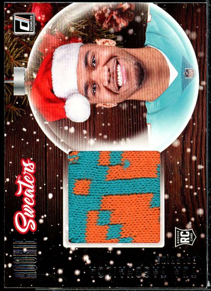 Tua Tagovailoa Rookie Card 2020 Donruss Rookie Holiday Sweater #2  Image 1