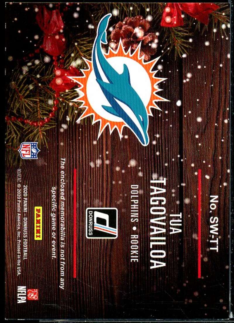 Tua Tagovailoa Rookie Card 2020 Donruss Rookie Holiday Sweater #2  Image 2